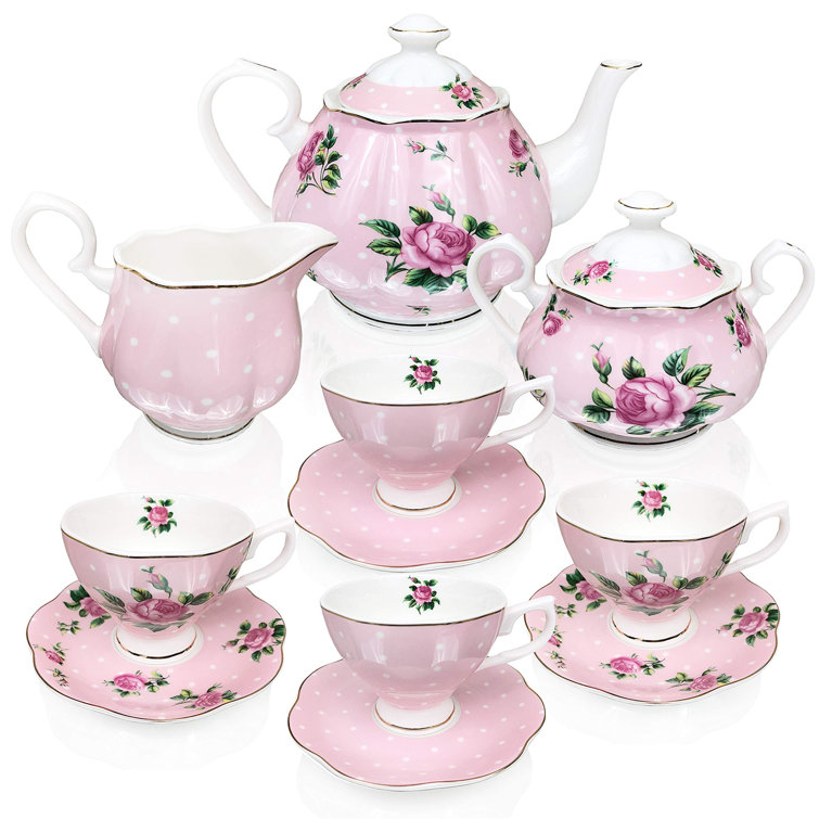 JUMBO Floral Tea Set Wayfair